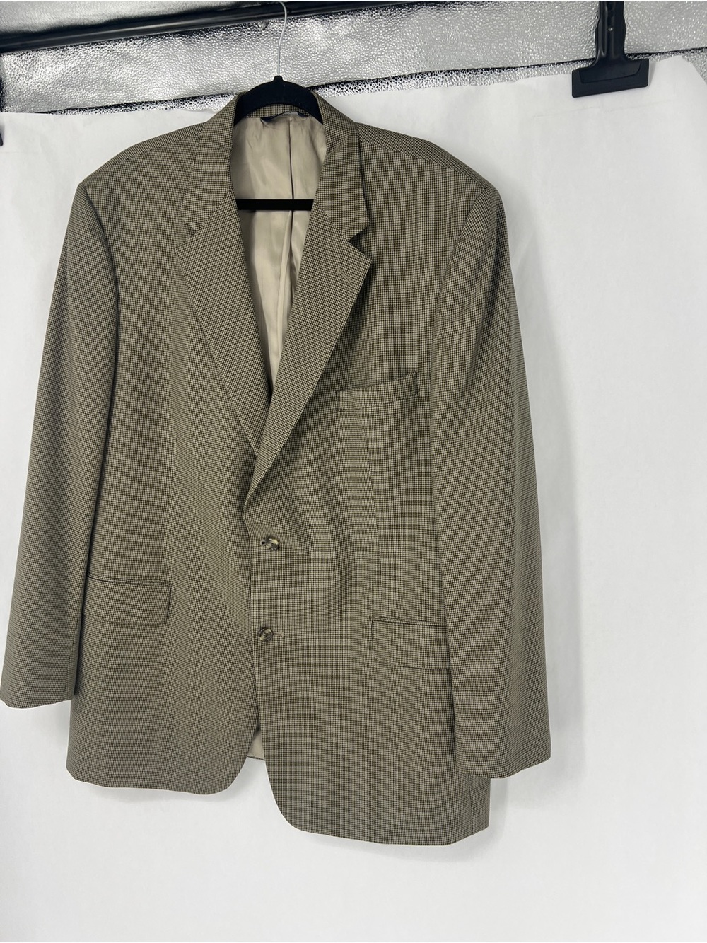 Brooks Brothers tan houndstooth Two-Button Sport Coat - Picture 3 of 10